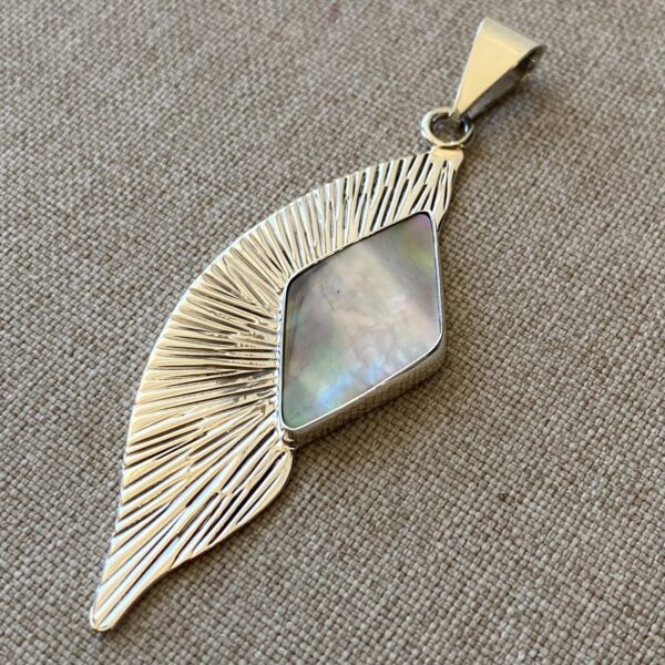 "Angel Wing" Silver Shell Pendant - Image 2