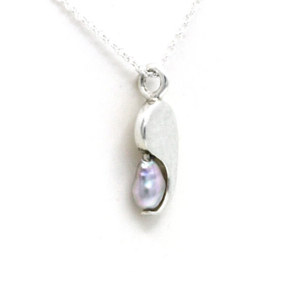 Cortez Keshi Pearl Silver Necklace - Image 4