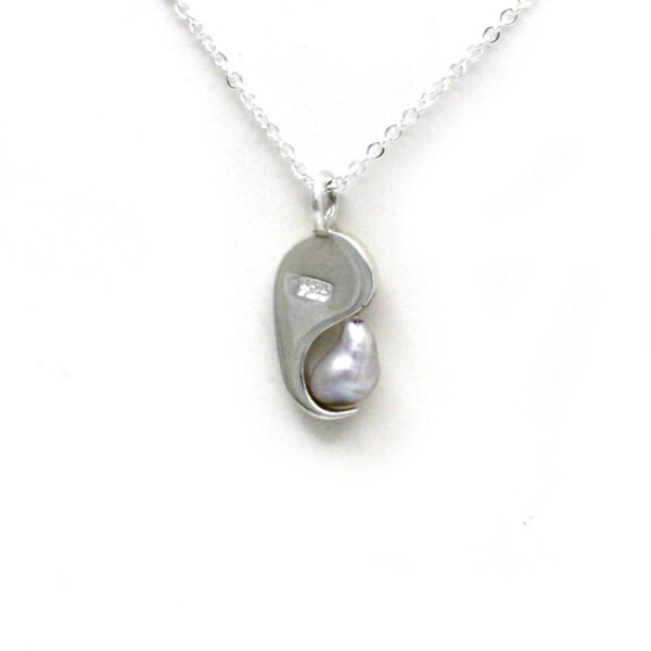 Cortez Keshi Pearl Silver Necklace - Image 7