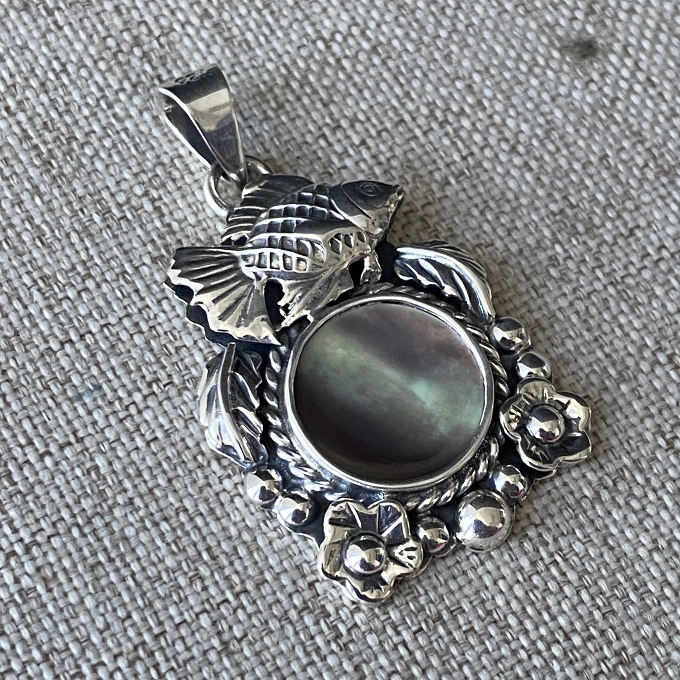 "Fish" Silver Shell Pendant - Image 5