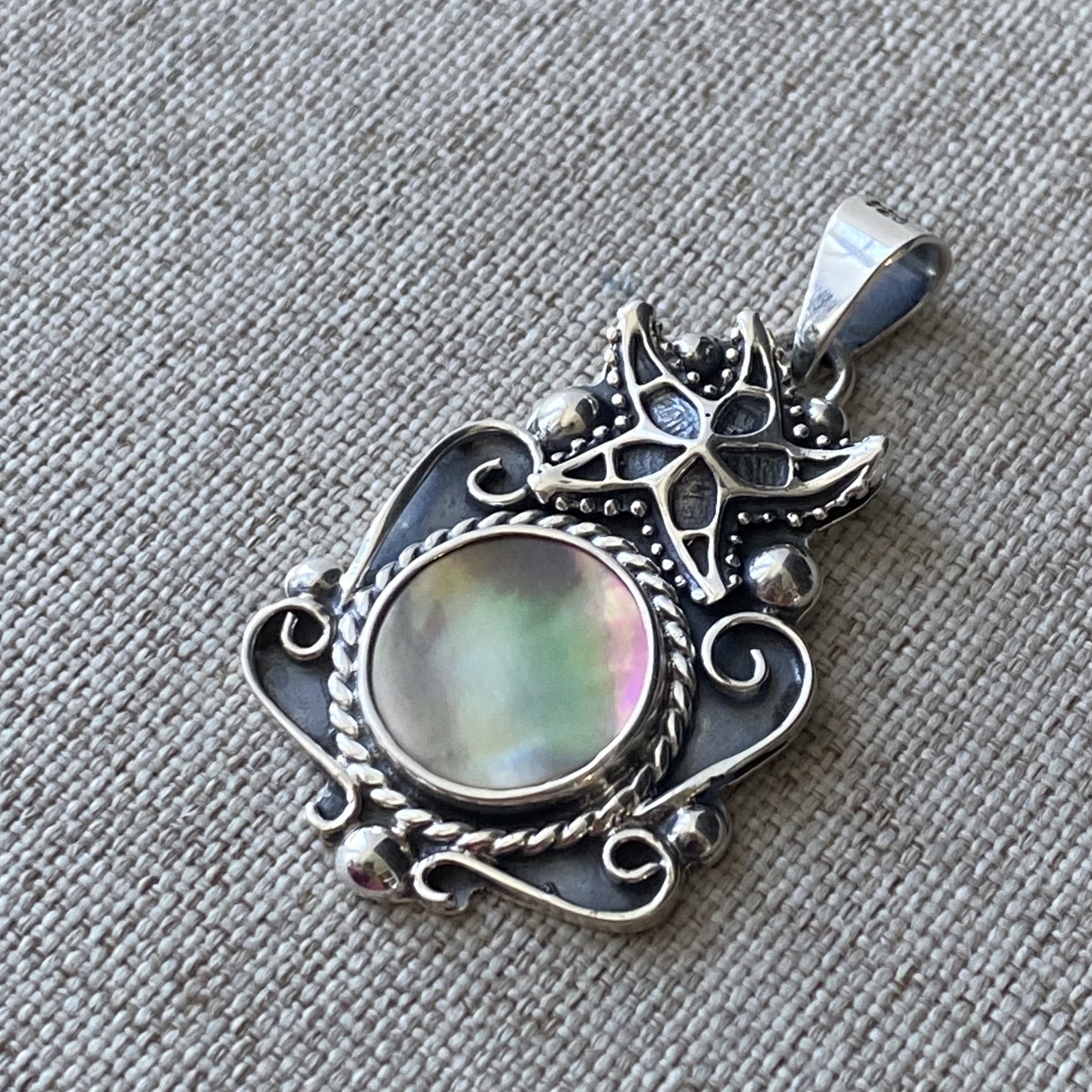 "Starfish" Silver Shell Pendant - Image 5