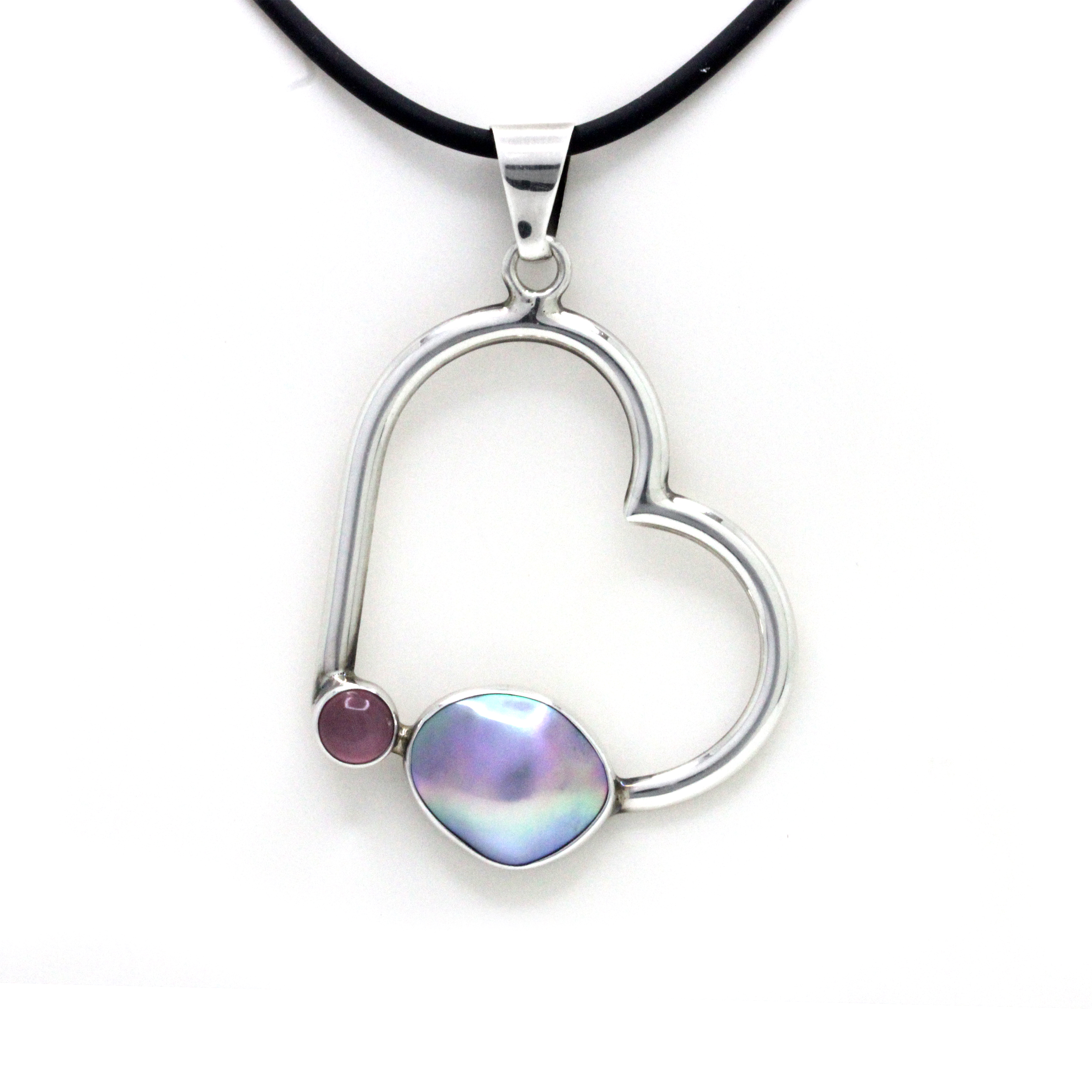 "Heart" Silver Pendant with Cortez Mabe