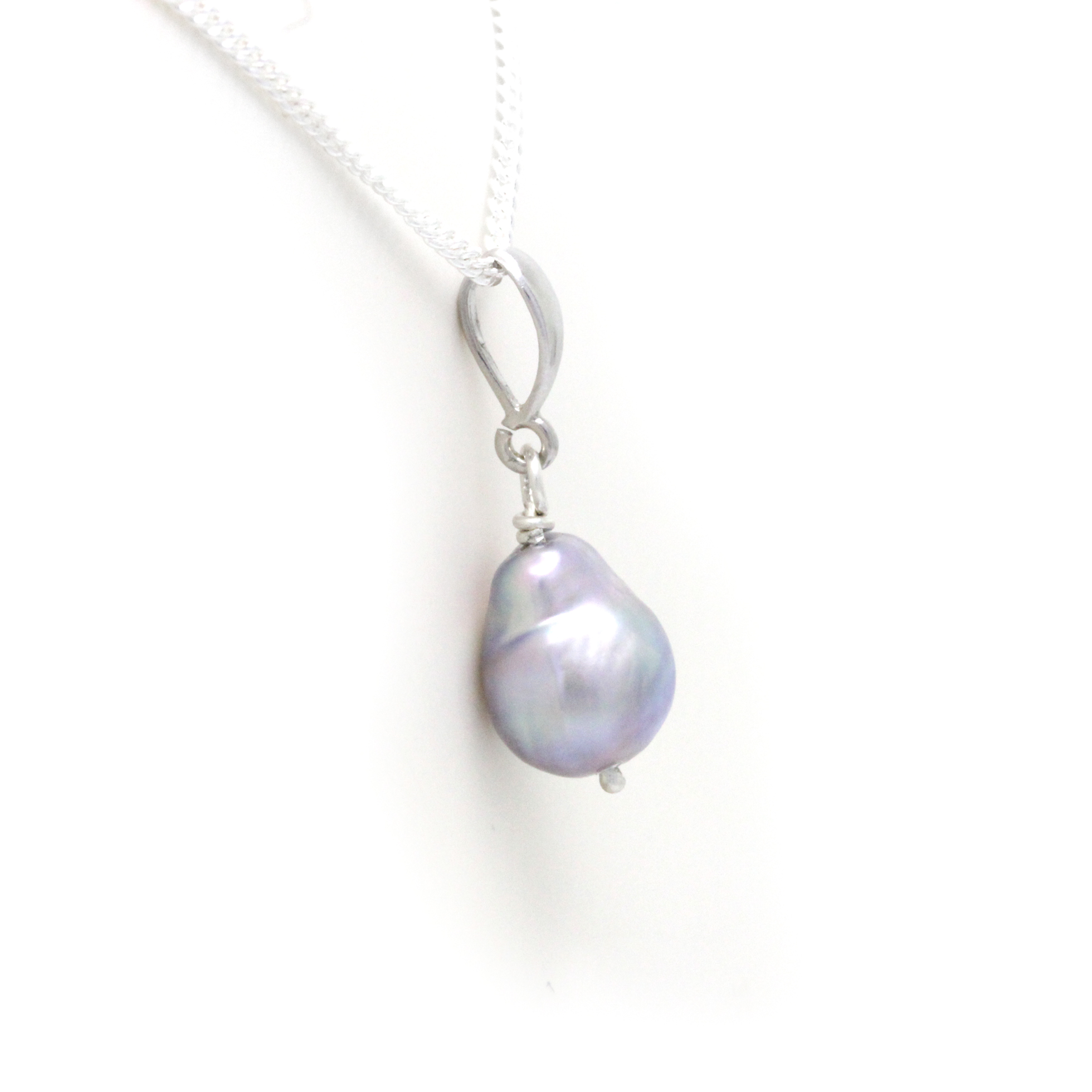 Classic Silver Pendant with Cortez Pearl - Image 5