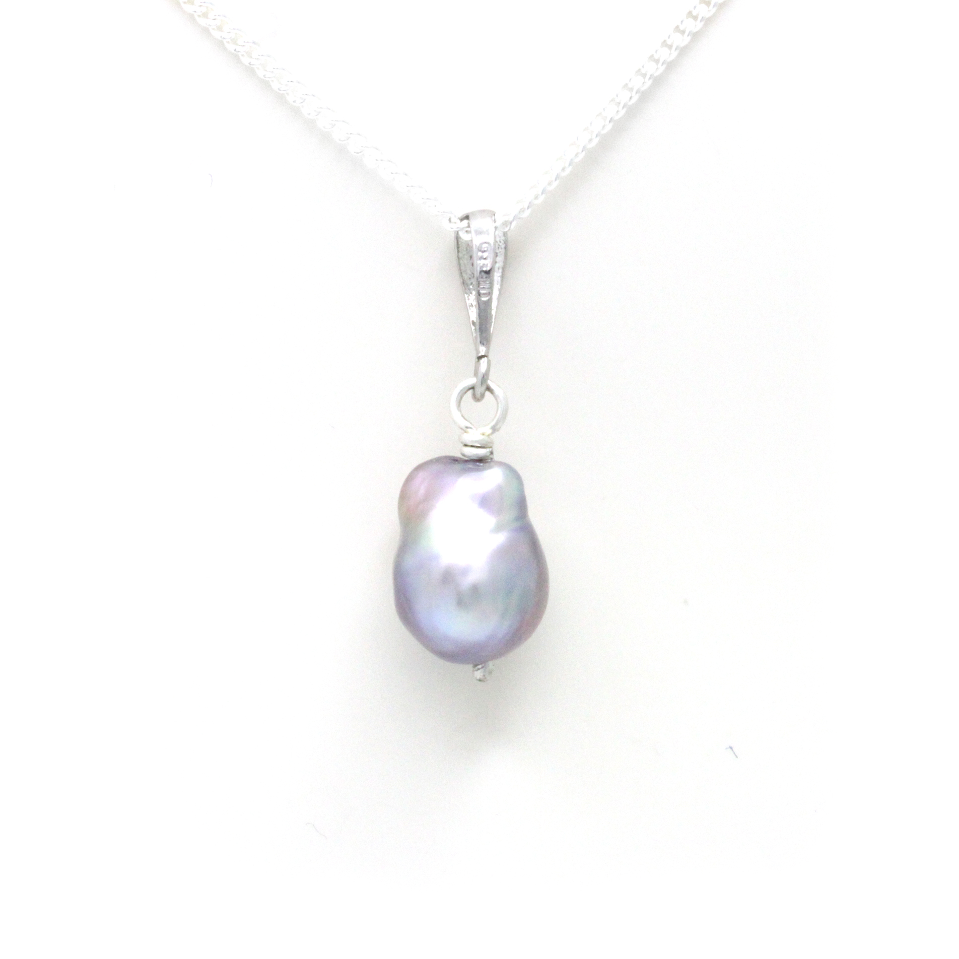 Classic Silver Pendant with Cortez Pearl - Image 4