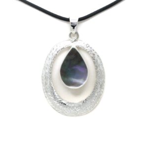 "Circle" Shiny Silver Shell Pendant
