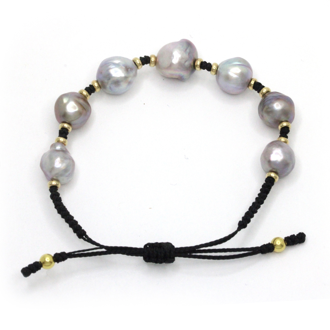Paracord Bracelet with 14K Gold and 7 Cortez Pearls - Image 6