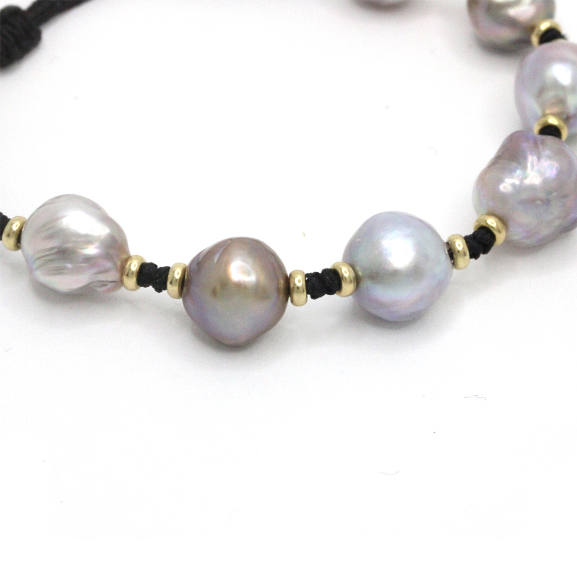 Paracord Bracelet with 14K Gold and 7 Cortez Pearls - Image 5