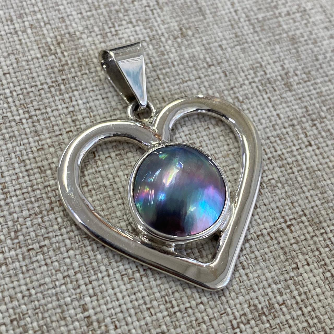 "Heart" Silver Pendant with Cortez Mabe - Image 7