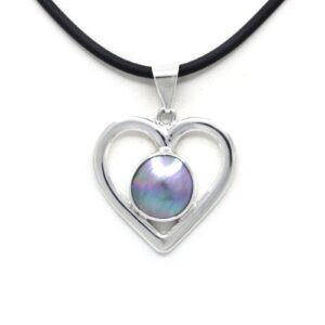 "Heart" Silver Pendant with Cortez Mabe