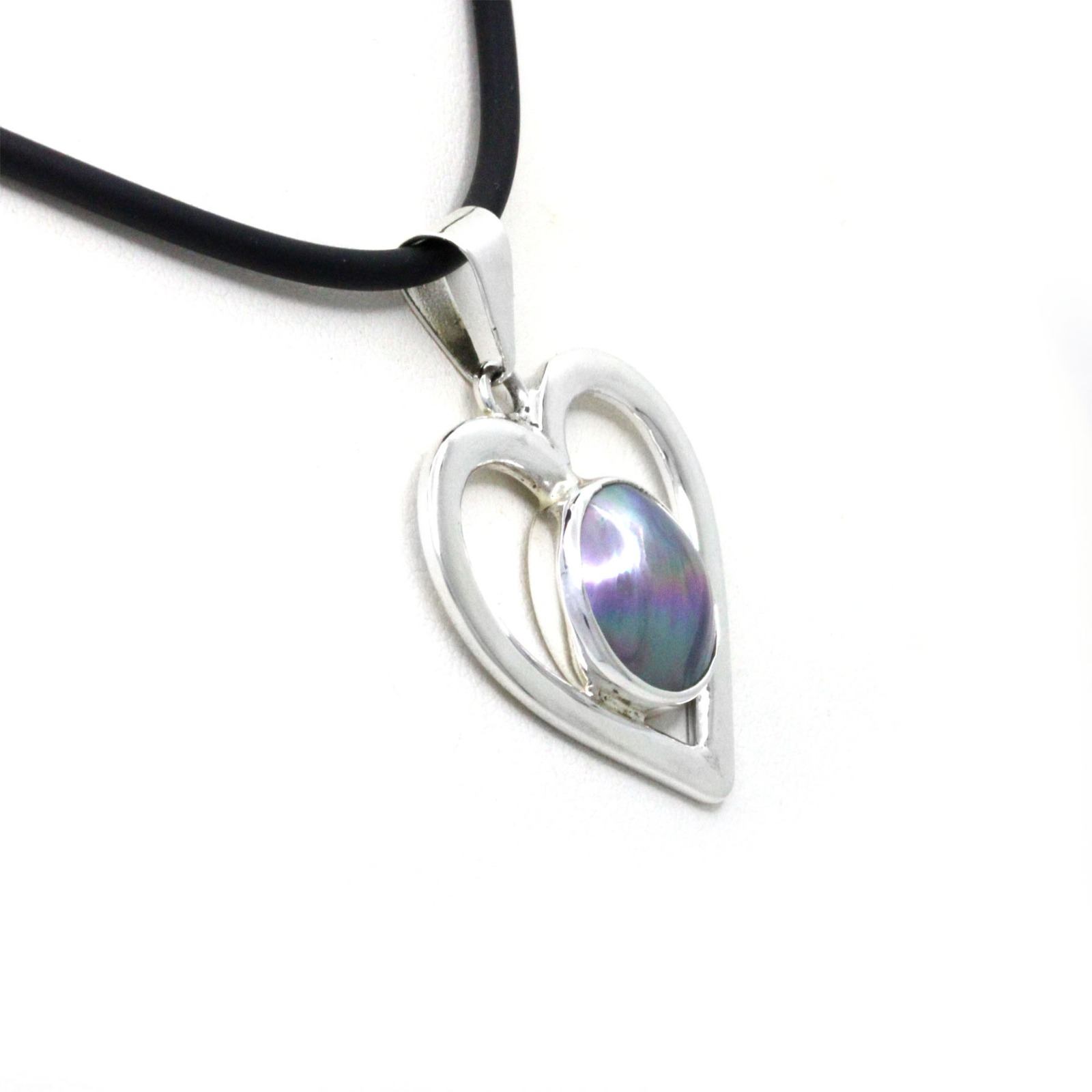 "Heart" Silver Pendant with Cortez Mabe - Image 5