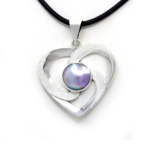 "Heart" Silver Pendant with Cortez Mabe