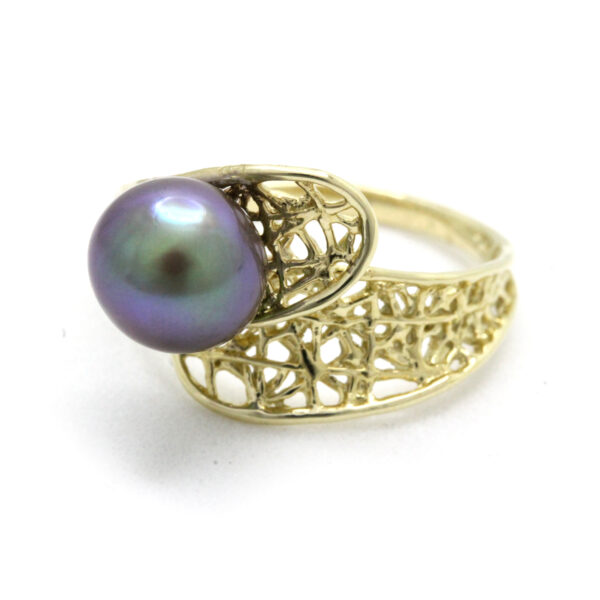 Anillo en Oro Amarillo de 14K con Perla del Mar de Cortez - Image 4