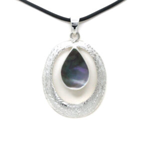"Círculo" Dije de Plata con Concha