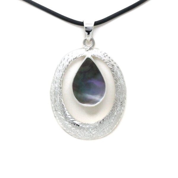 "Círculo" Dije de Plata con Concha