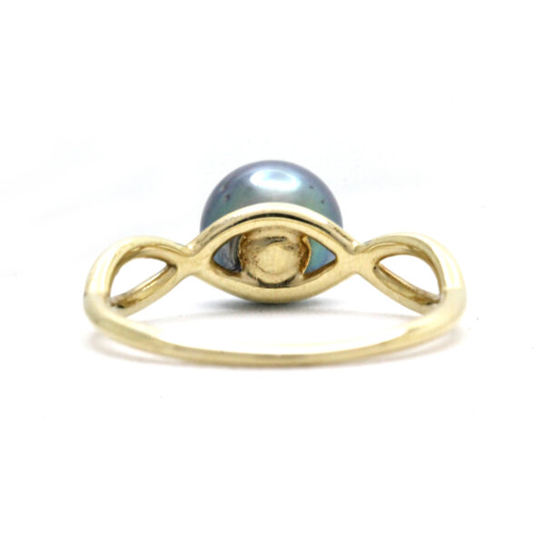 Impresionante y lustrosa Perla verde del Mar de Cortez en Anillo de Oro Amarillo de 14K - Image 5