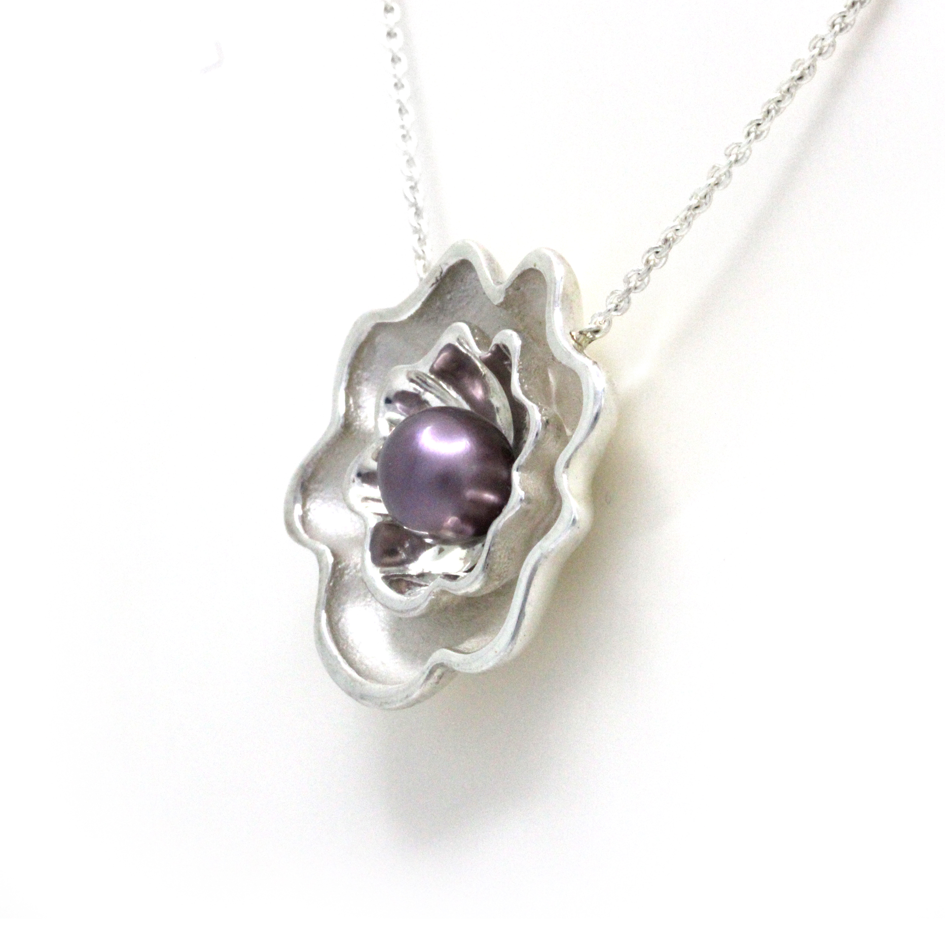 "Olanes" Collar de Plata con Perla rosa del Mar de Cortez hecho por "Noble Sensación" - Image 3