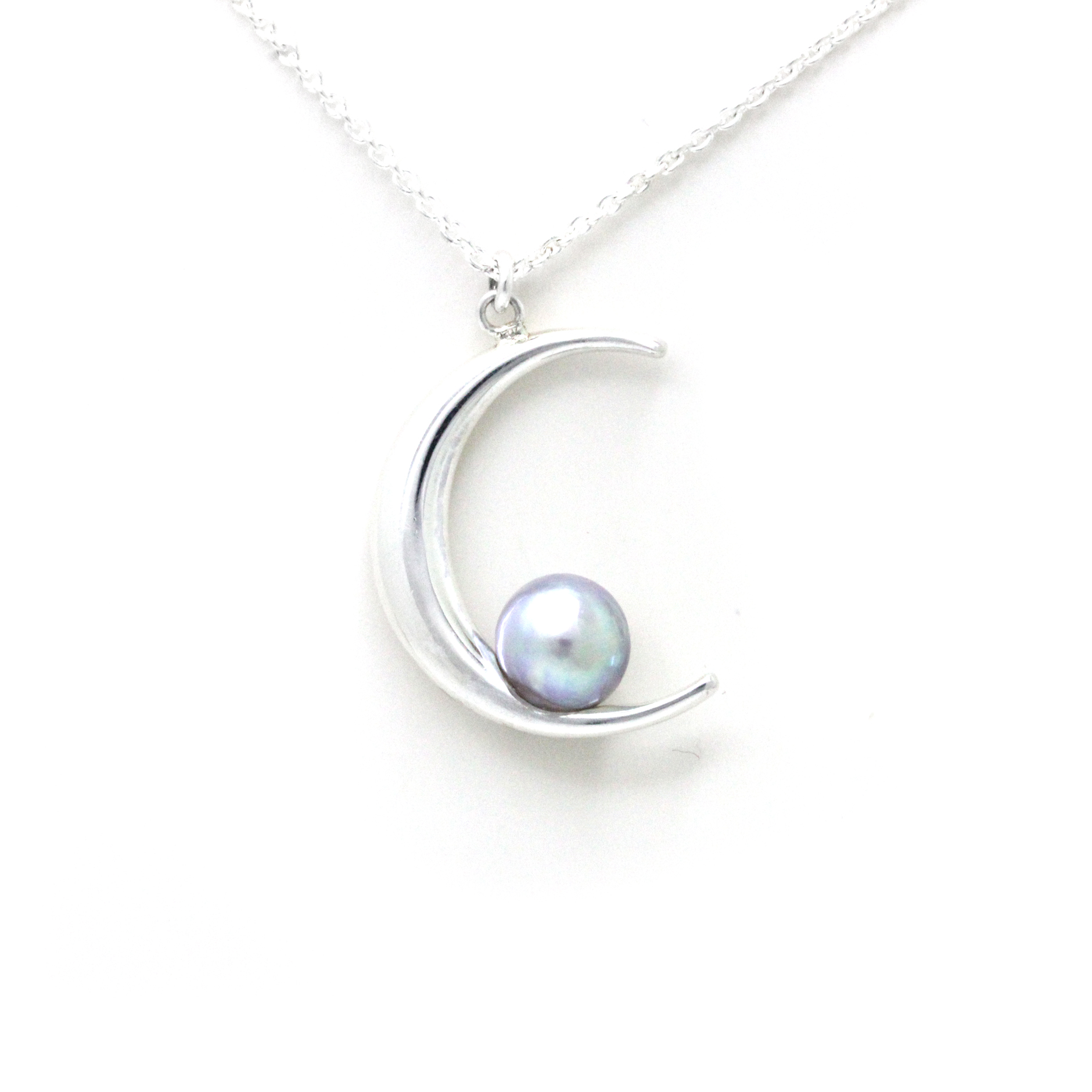 "Luna" Collar de Plata con Perla del Mar de Cortez hecho por "Noble Sensación"