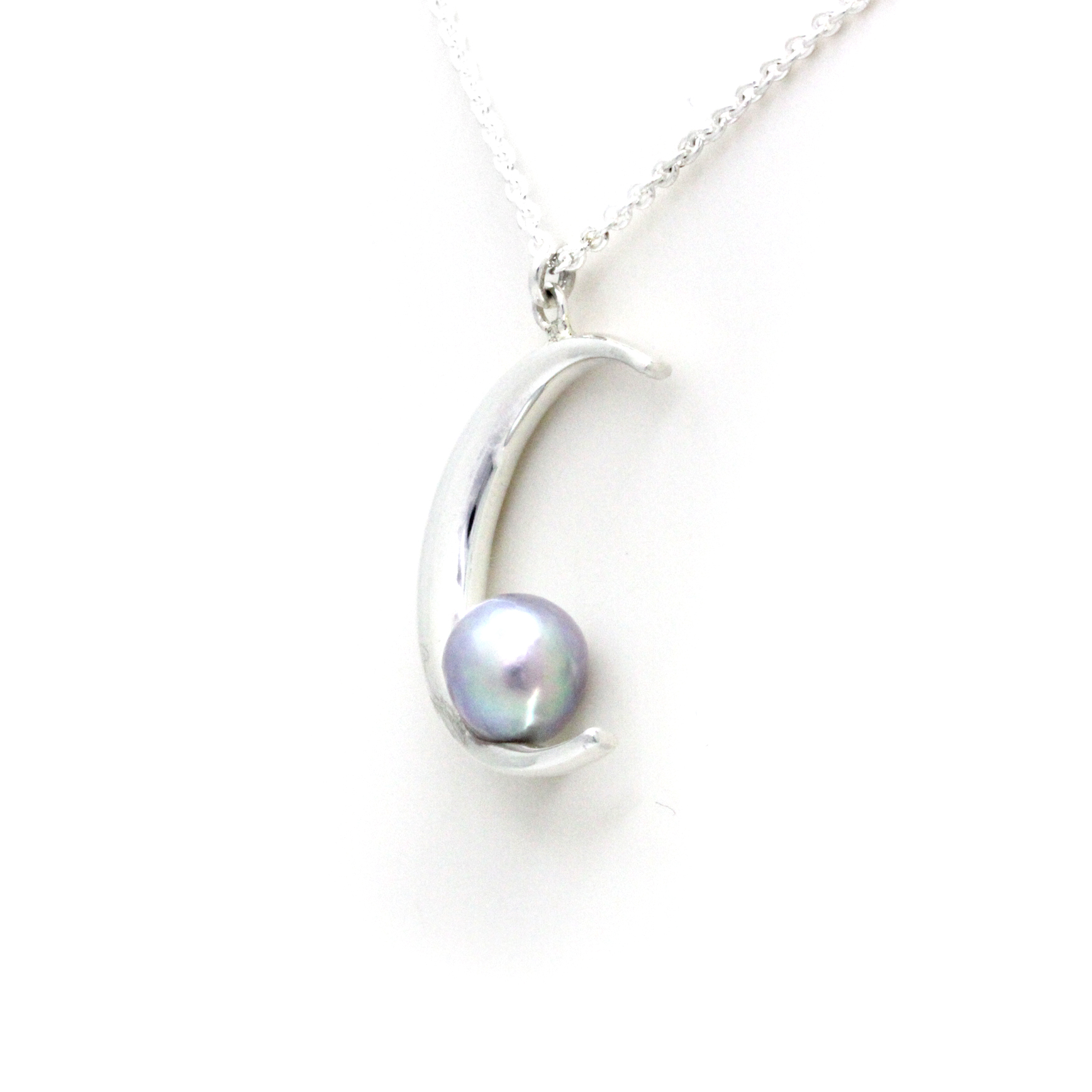 "Luna" Collar de Plata con Perla del Mar de Cortez hecho por "Noble Sensación" - Image 5