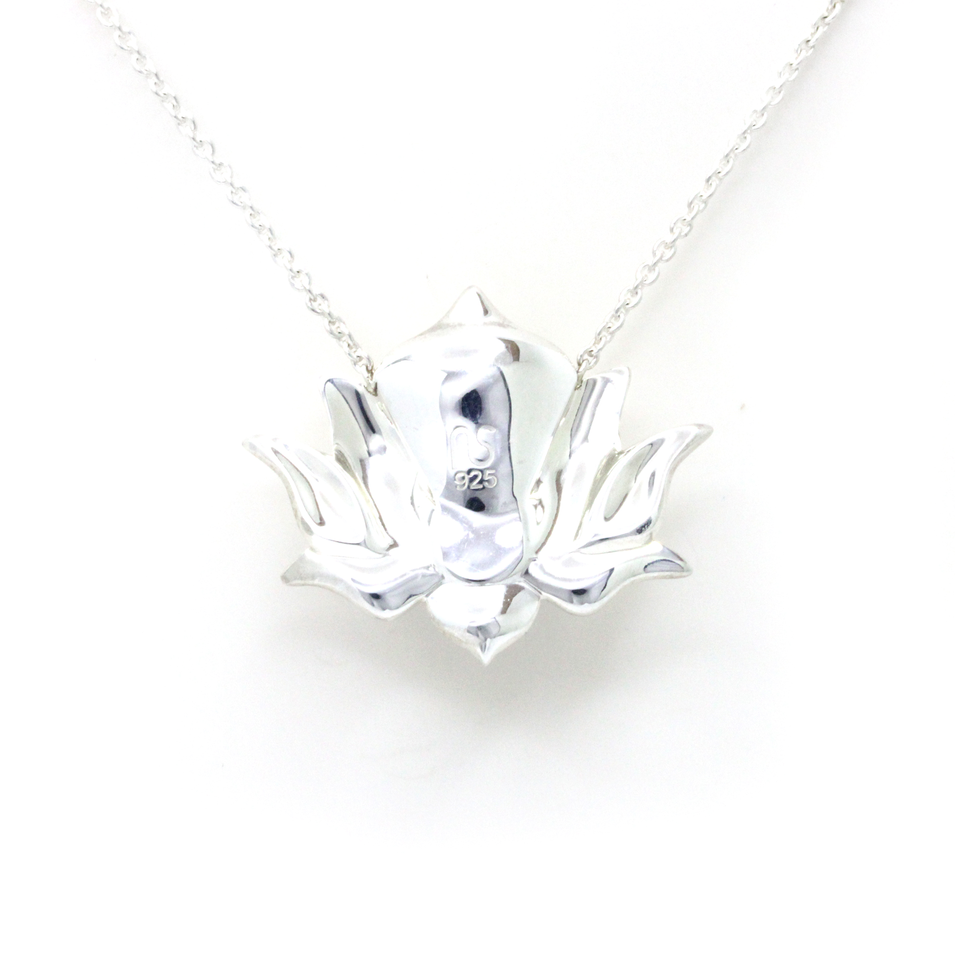 "Flor de Loto" Collar de Plata con Perla colorida del Mar de Cortez hecho por "Noble Sensación" - Image 6