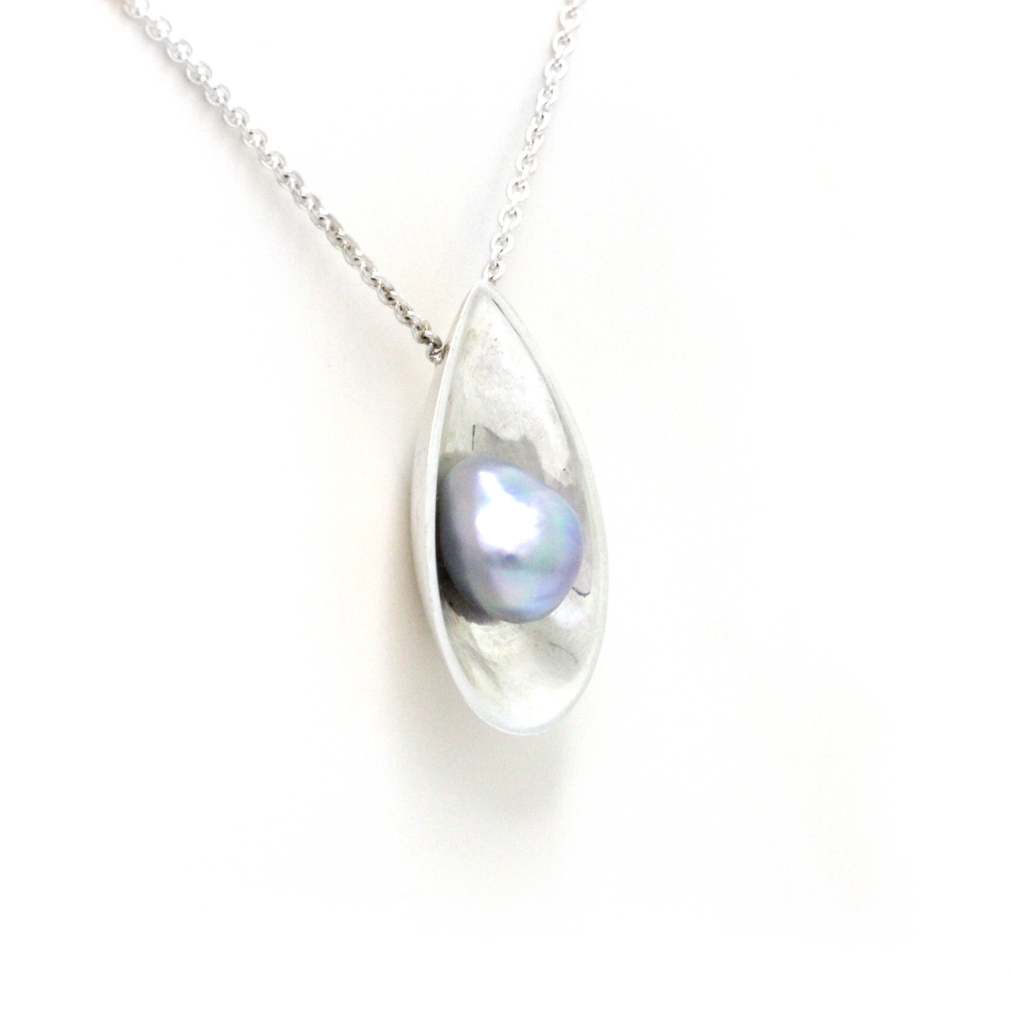 Perla tornasol del Mar de Cortez en Collar de Plata hecho por "Noble Sensación" - Image 3