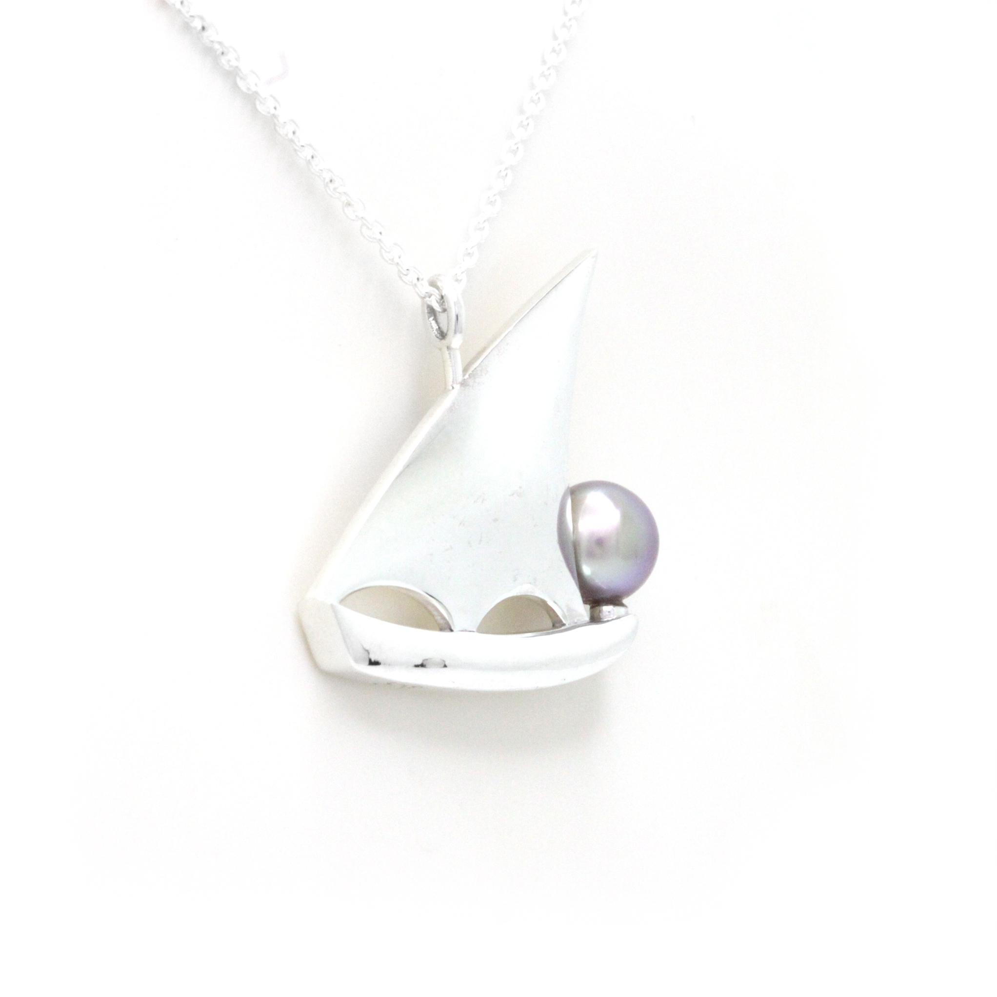 "Velero" Collar de Plata con Perla del Mar de Cortez hecho por "Noble Sensación" - Image 5