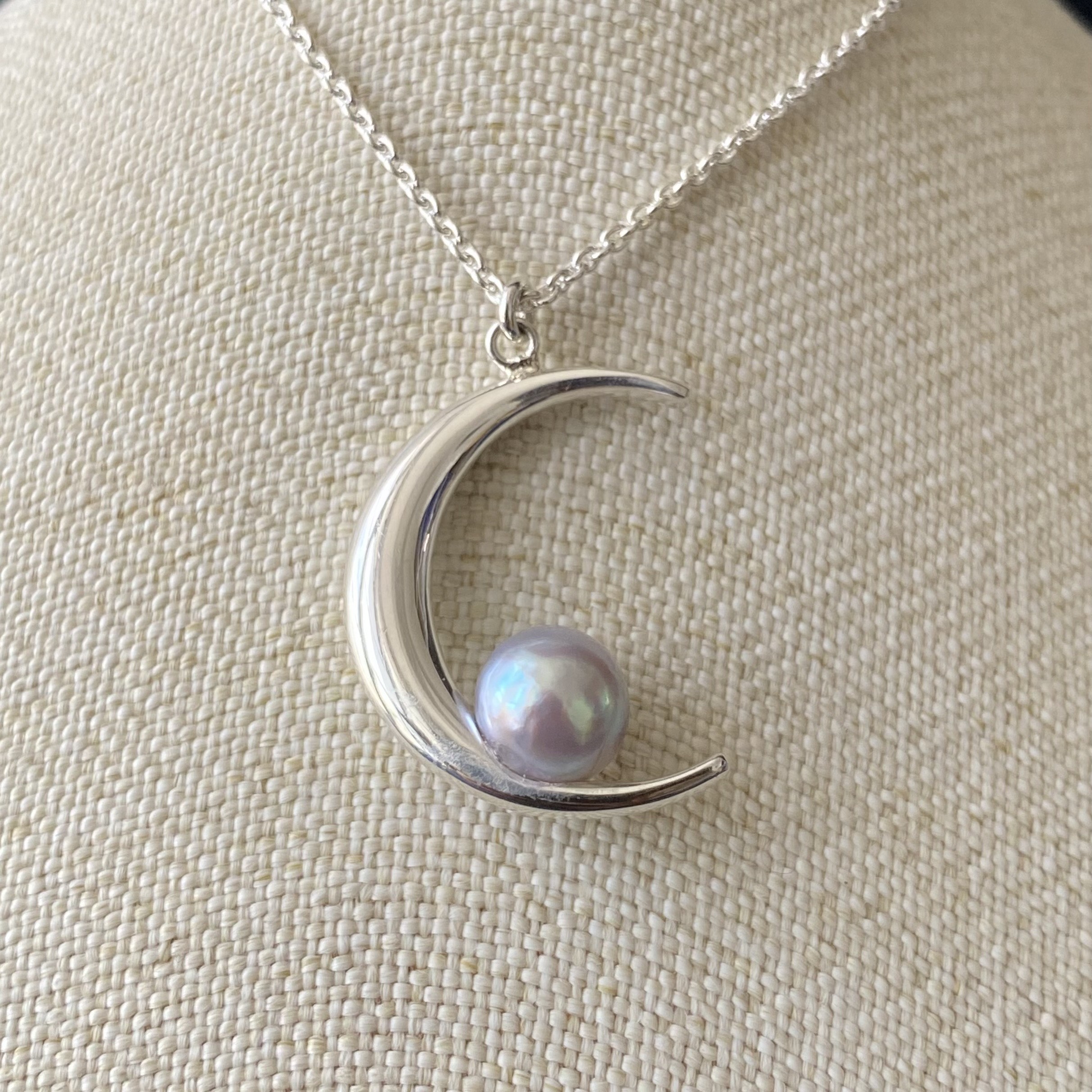 "Luna" Collar de Plata con Perla del Mar de Cortez hecho por "Noble Sensación" - Image 2