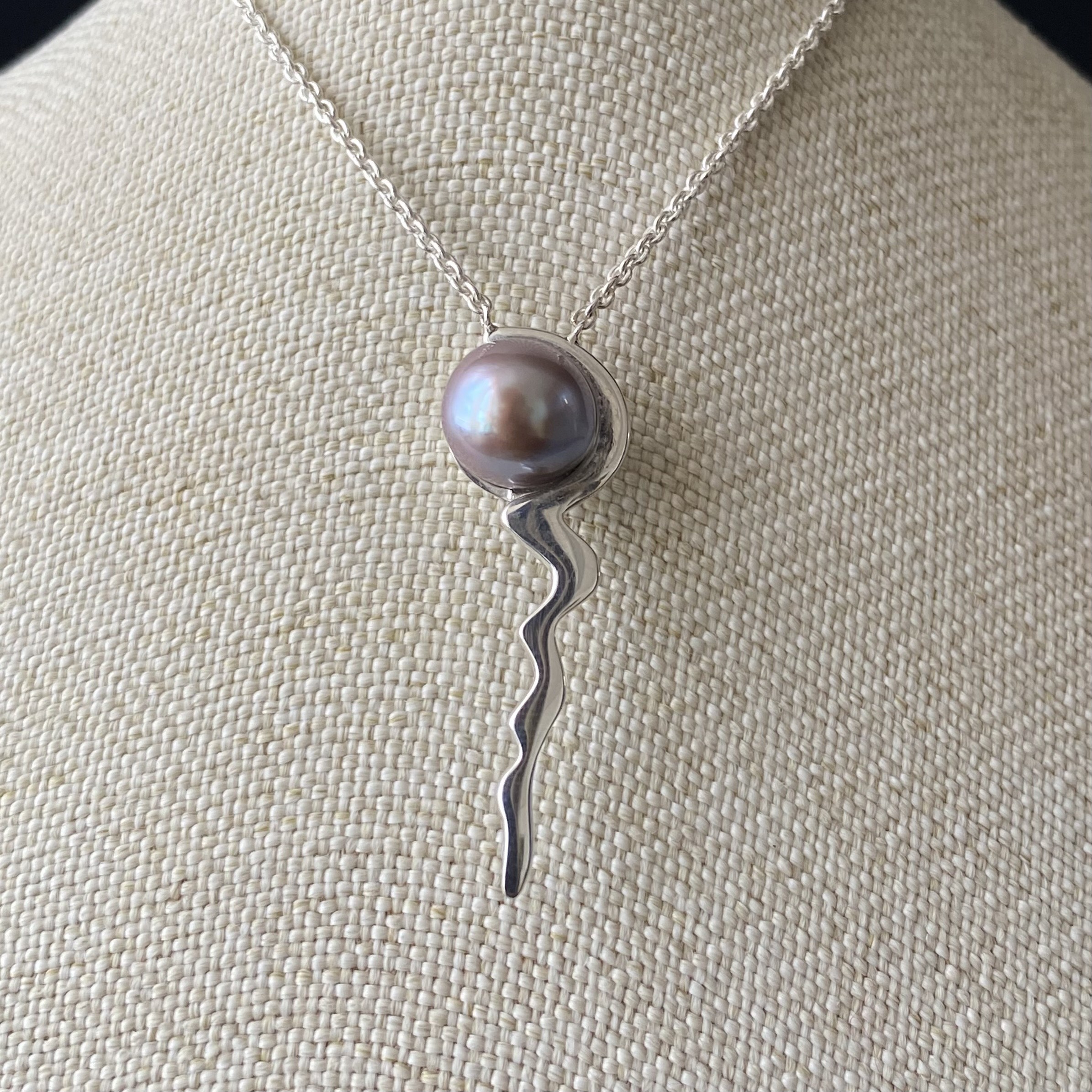 "Globo" Collar de Plata con Perla del Mar de Cortez hecho por "Noble Sensación" - Image 2