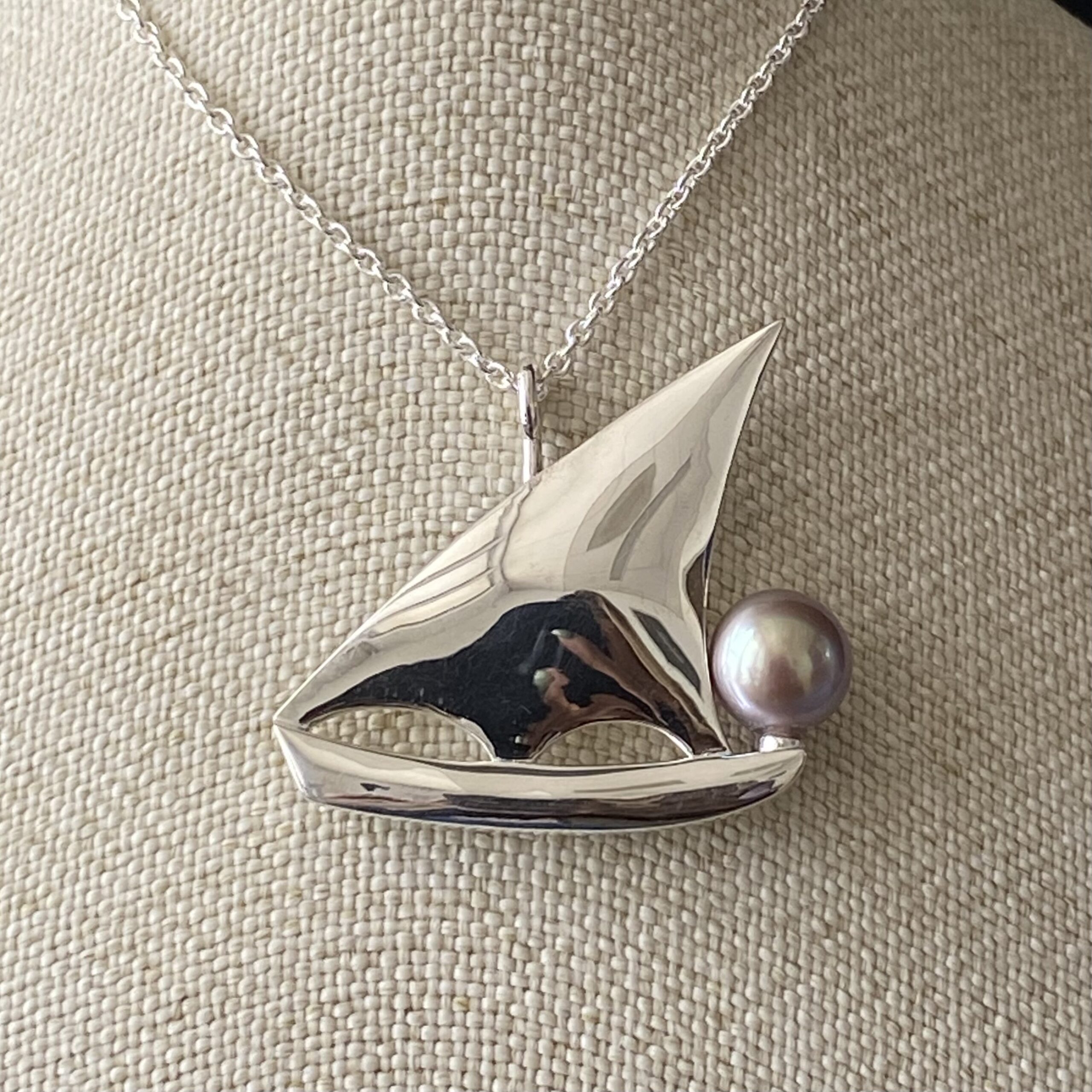 "Velero" Collar de Plata con Perla del Mar de Cortez hecho por "Noble Sensación" - Image 2