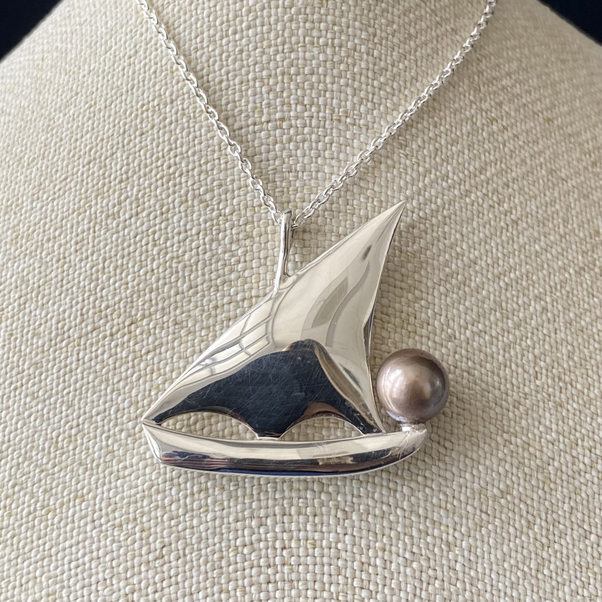 "Velero" Collar de Plata con Perla del Mar de Cortez hecho por "Noble Sensación" - Image 2