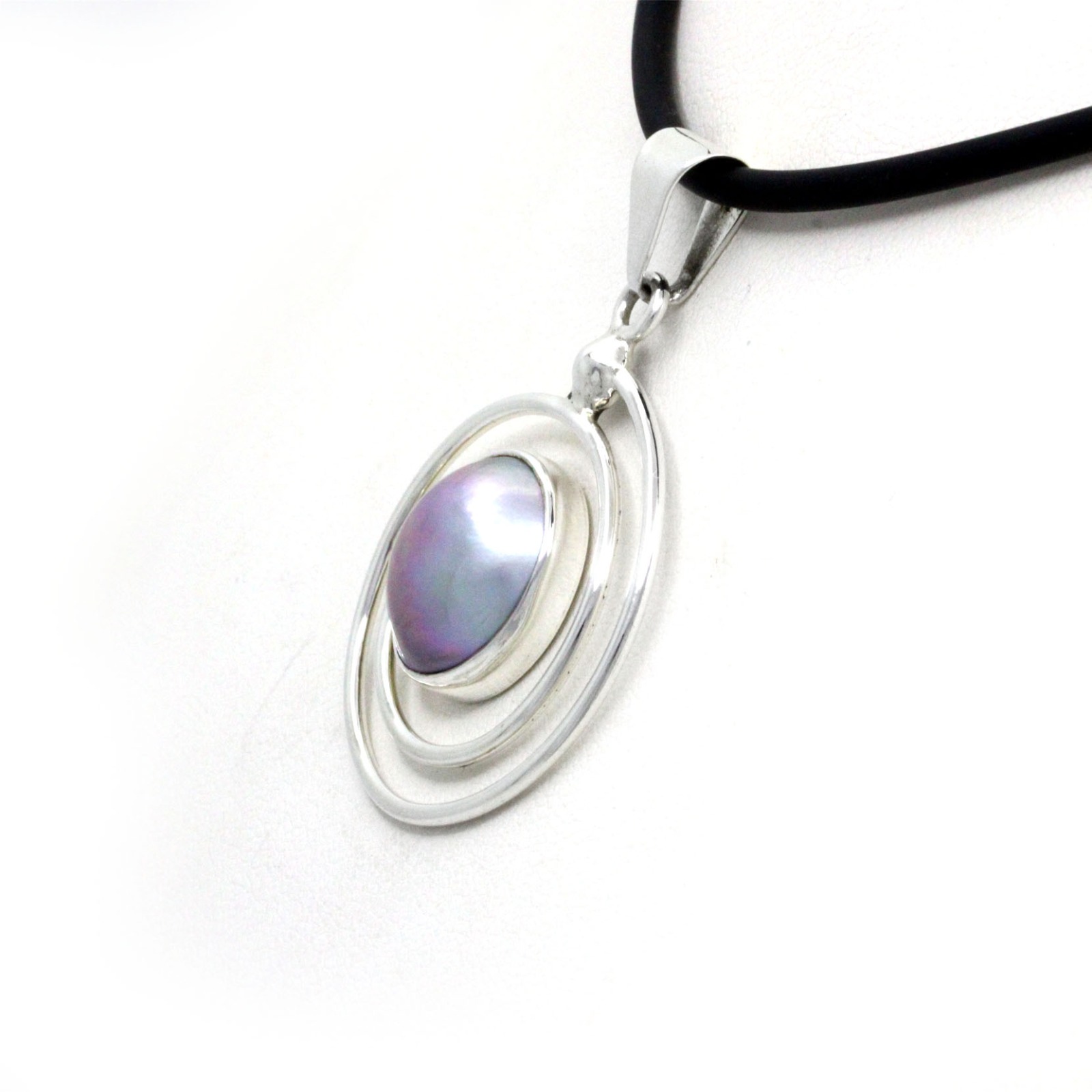 "Espiral" Dije de Plata con Perla Mabe del Mar de Cortez - Image 5
