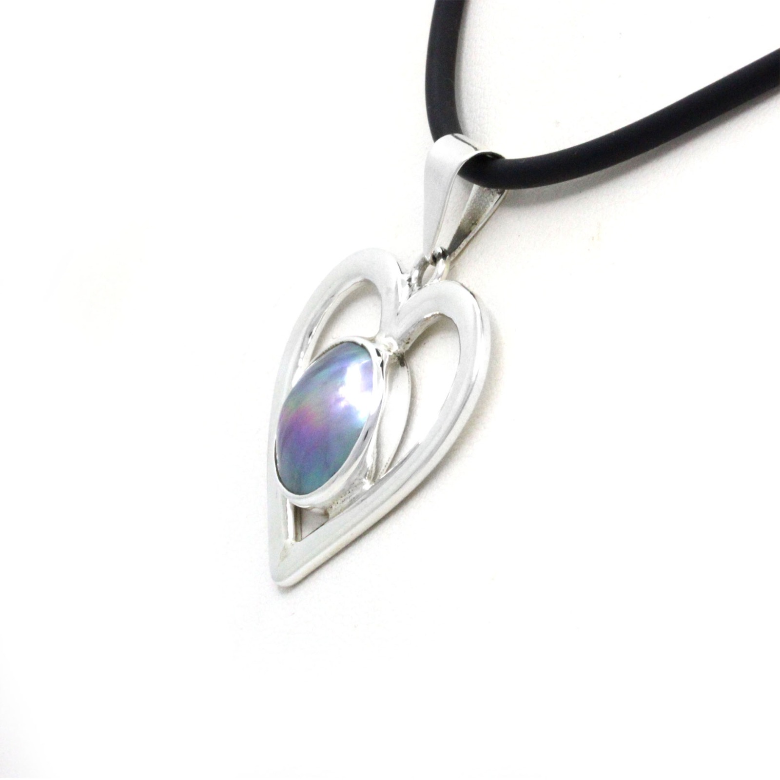 "Corazón" Dije de Plata con Perla Mabe del Mar de Cortez - Image 3