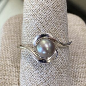 Anillo talla #9 con Perla del Mar de Cortez